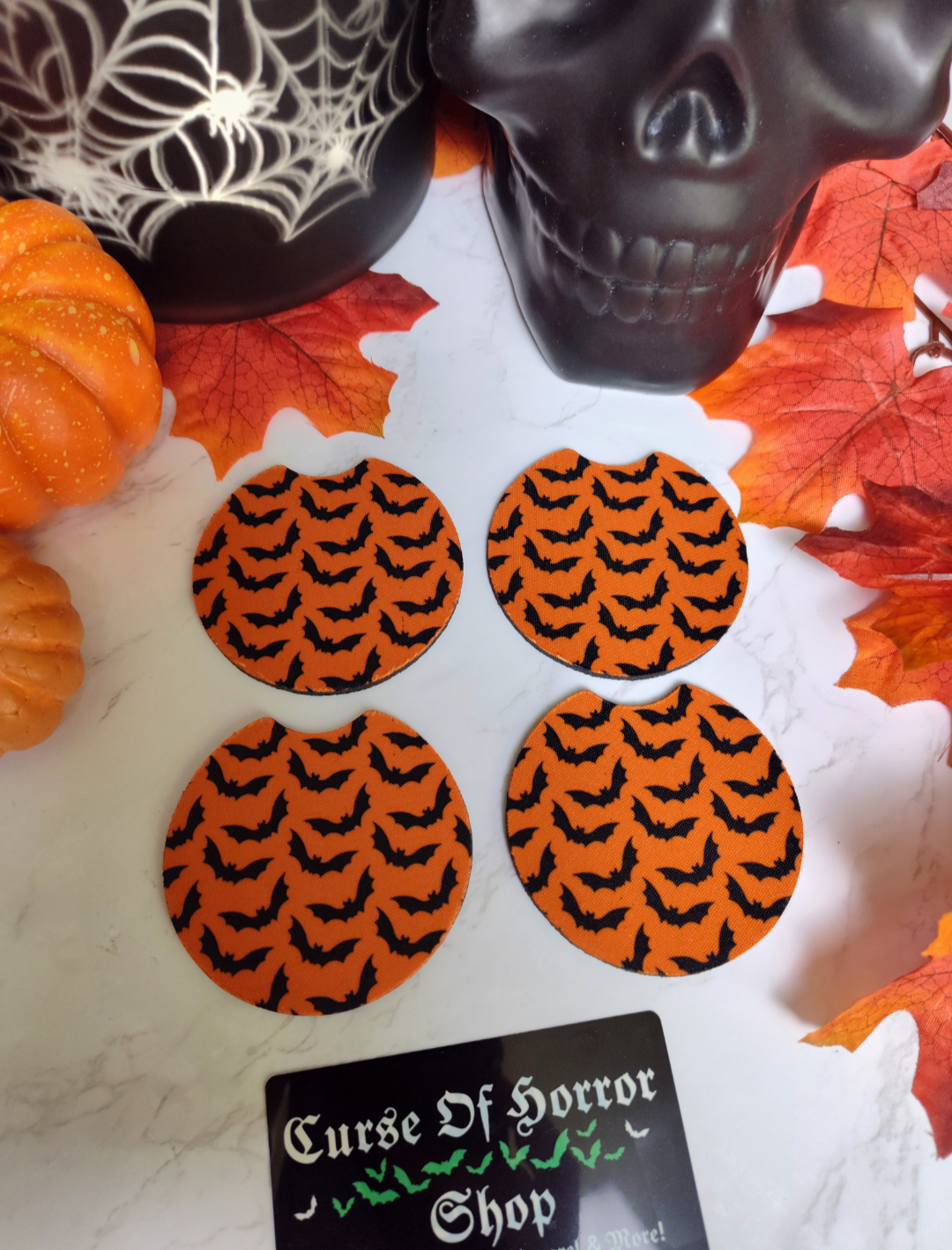 Halloween Car Coaster Set