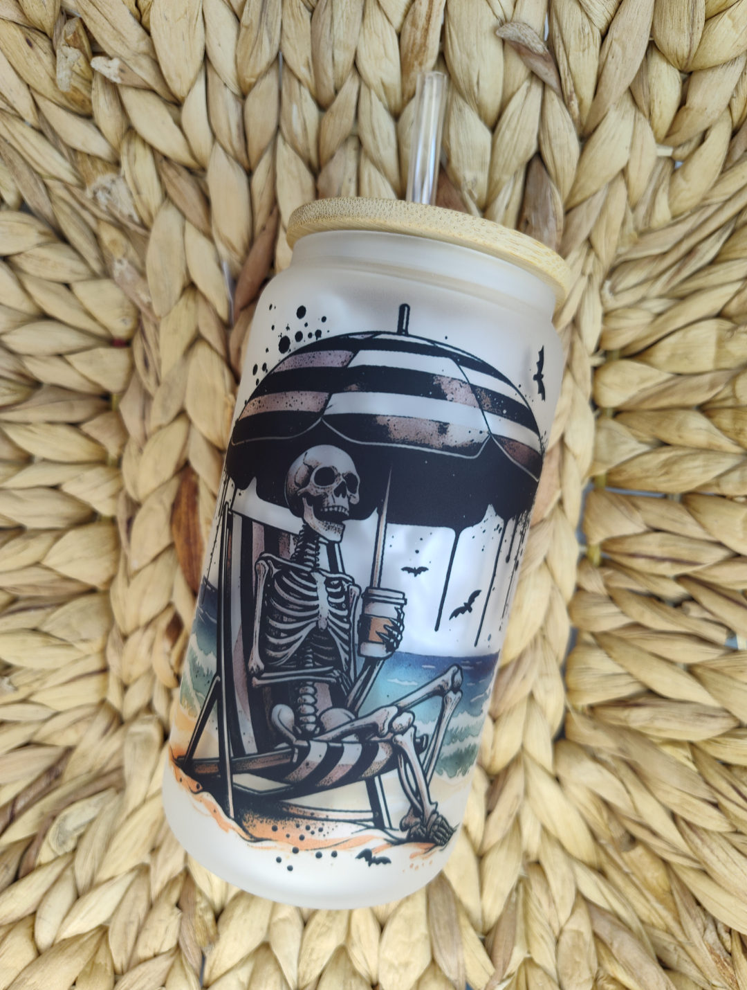 Beach Skellie | 16oz Glass Cup