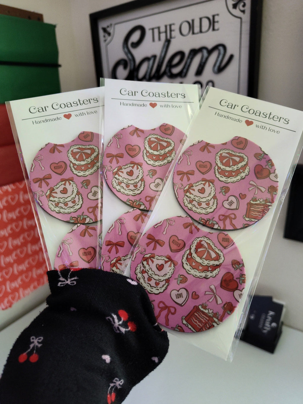 Cupid's Bakery Car Coaster