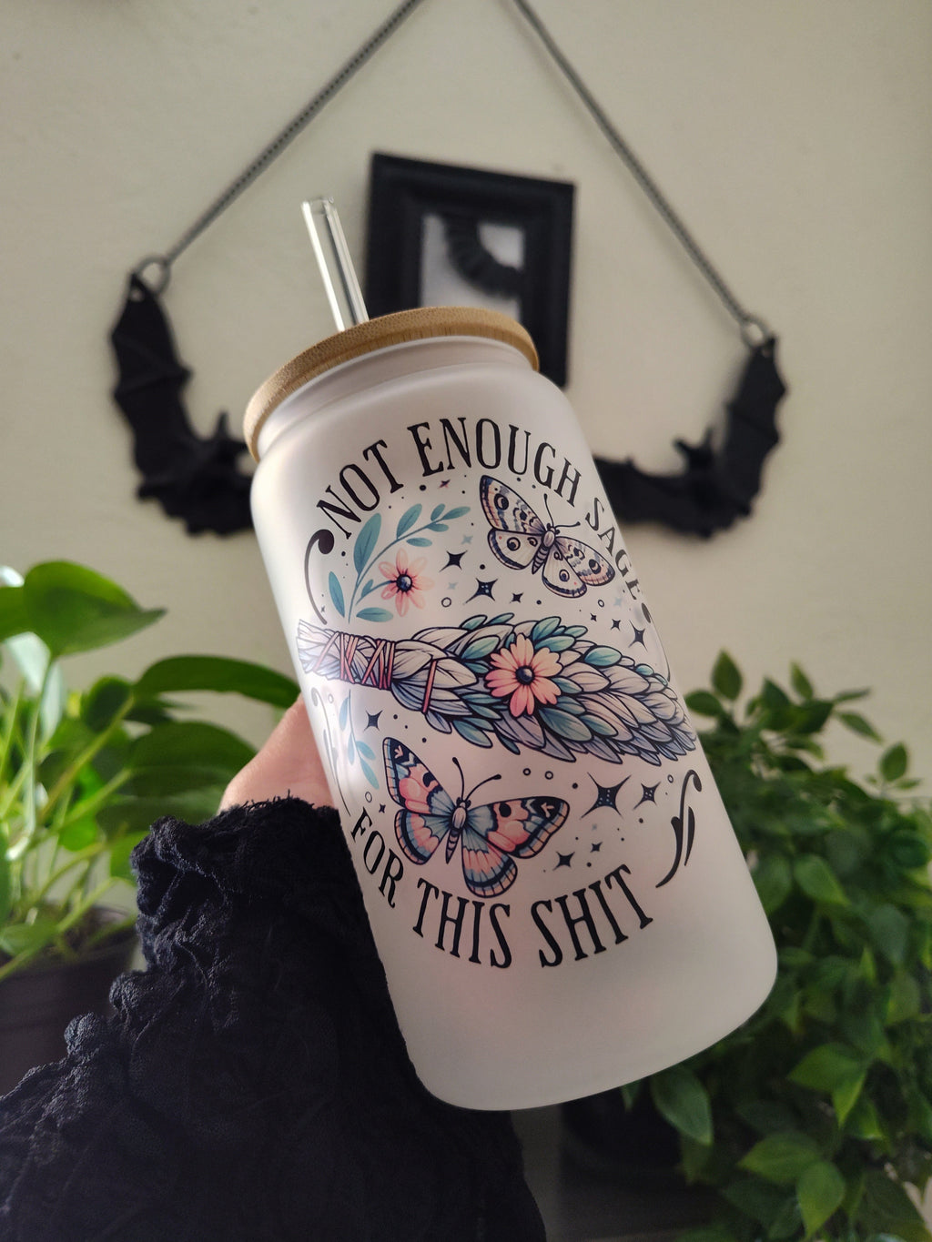 Not Enough Sage | 16oz Glass Cup