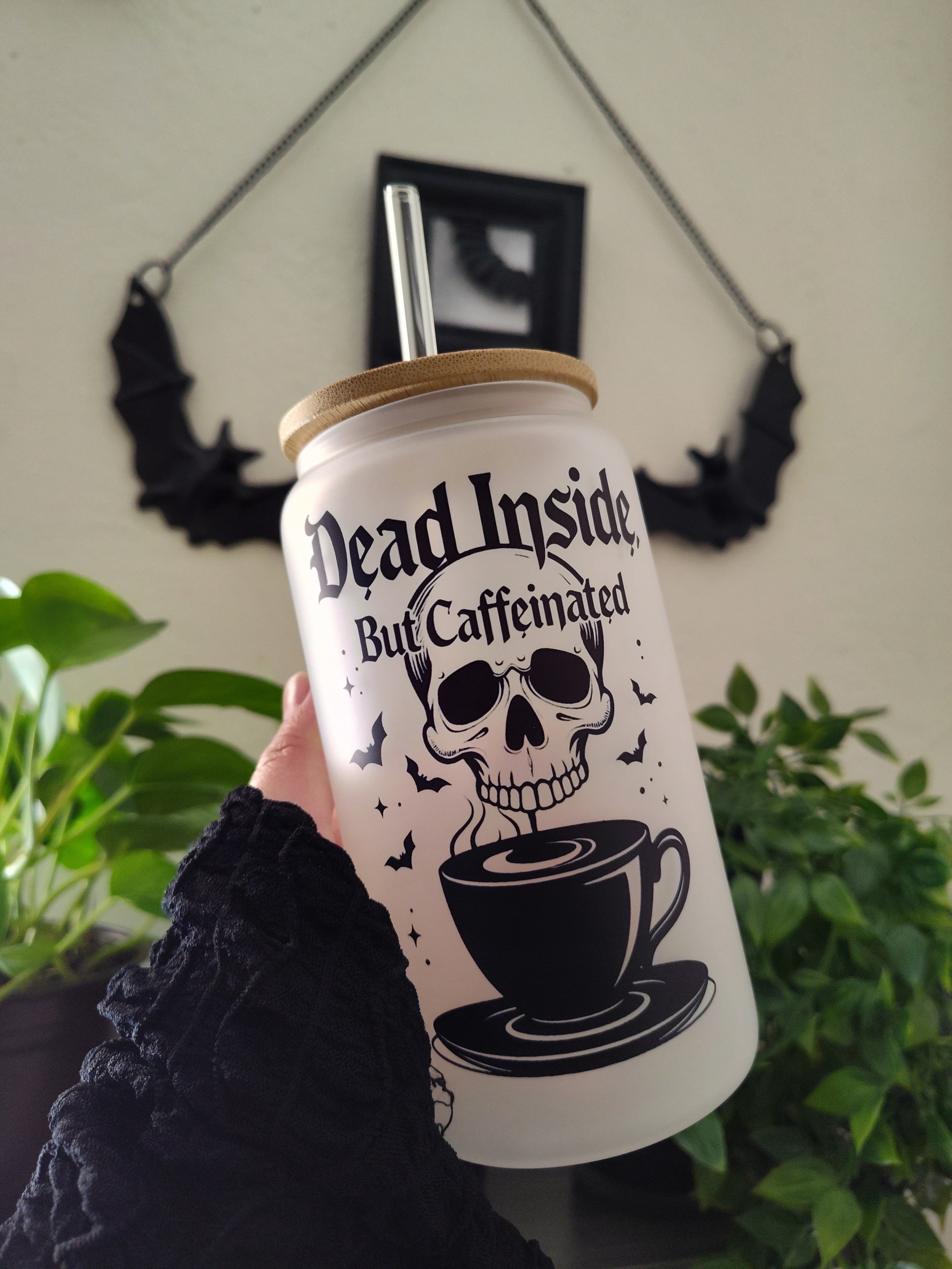 Caffeinated ☠️ | 16oz Glass Cup
