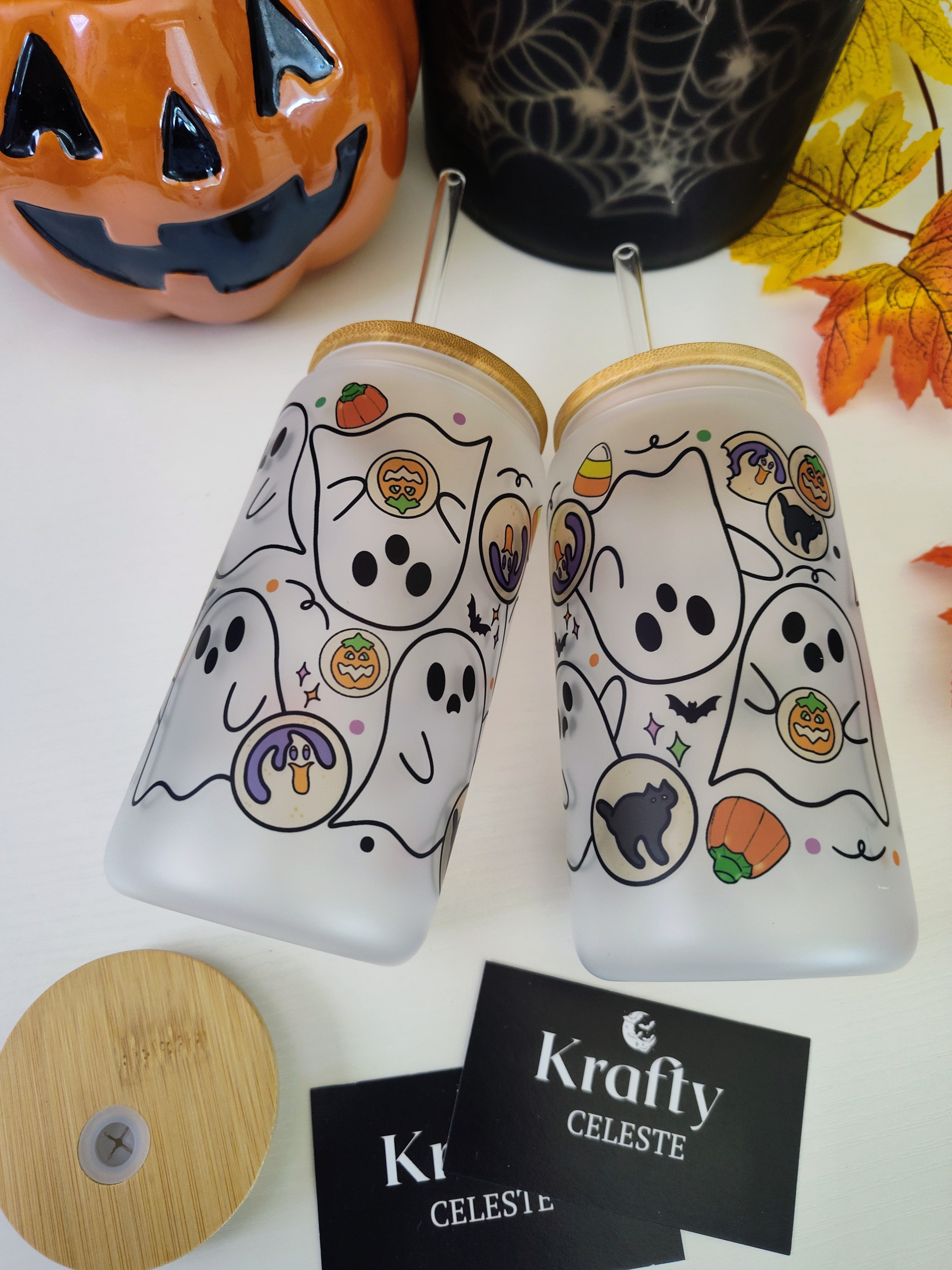 Halloween Sugar Cookies| 16oz Glass Cup