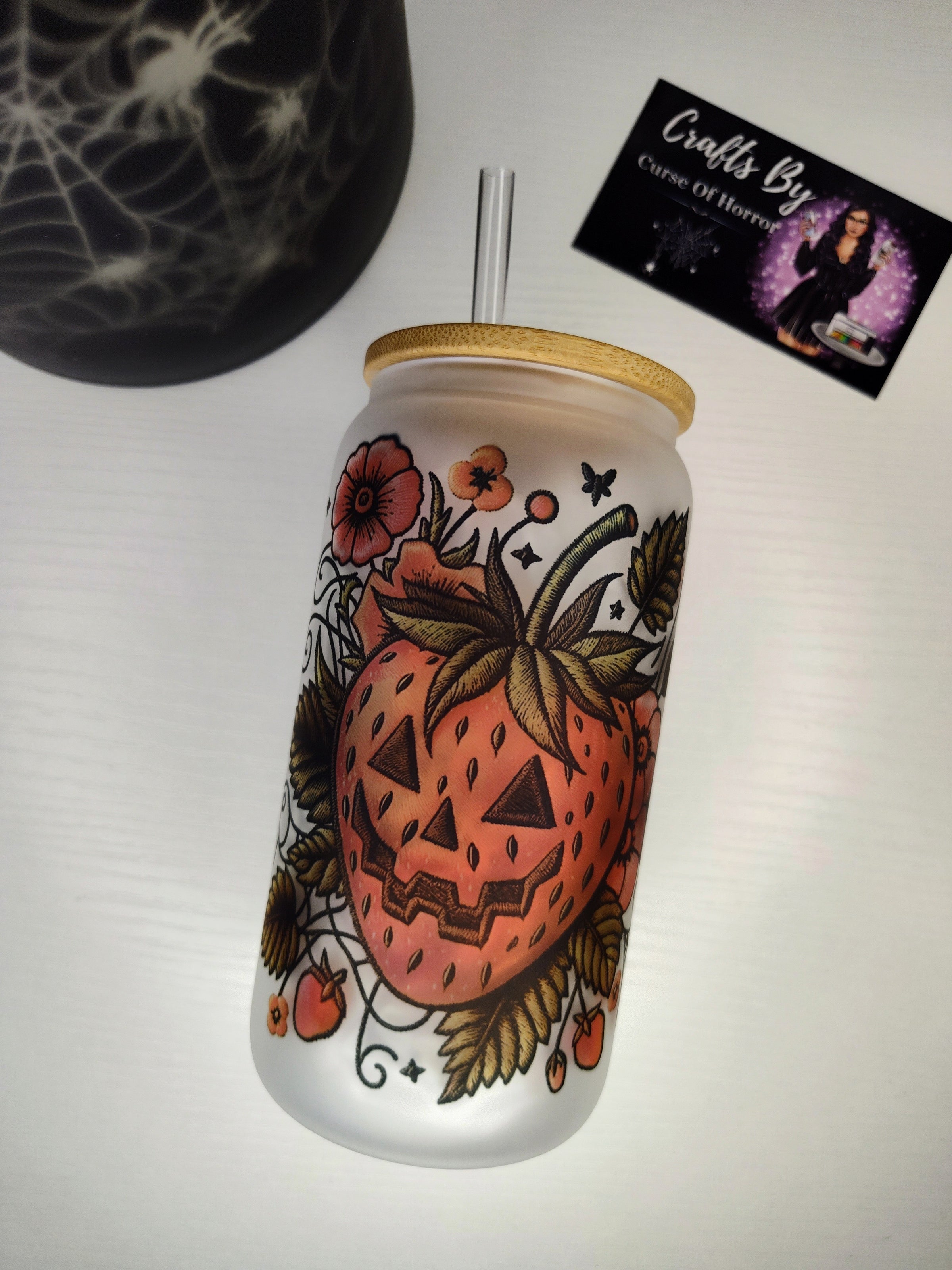 Summerween Berry| 16oz Glass Cup