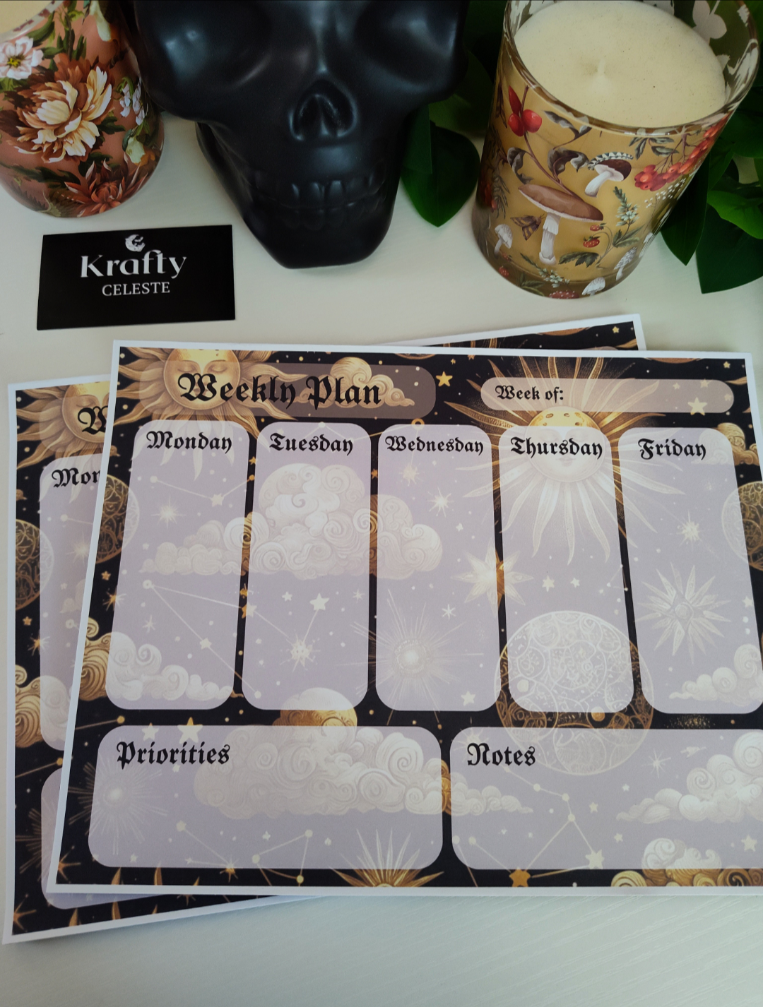 Celestial Sun & Moon| Notepad