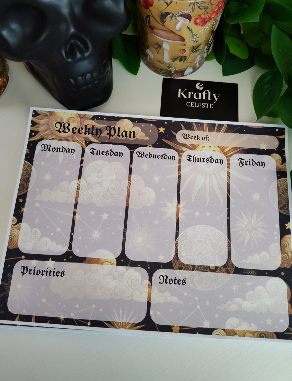 Celestial Sun & Moon| Notepad