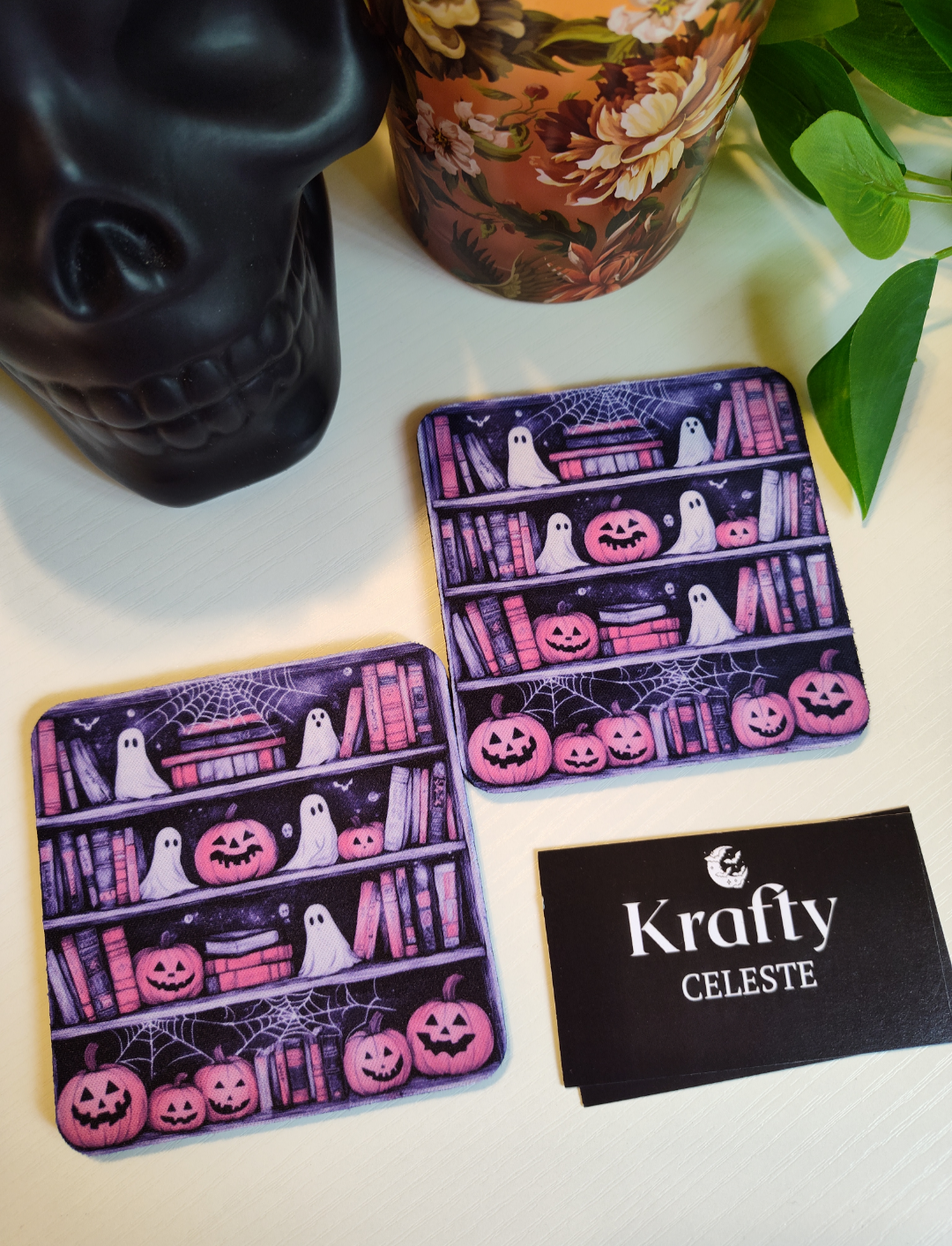 Haunted Library 📚 | Cup Coaster