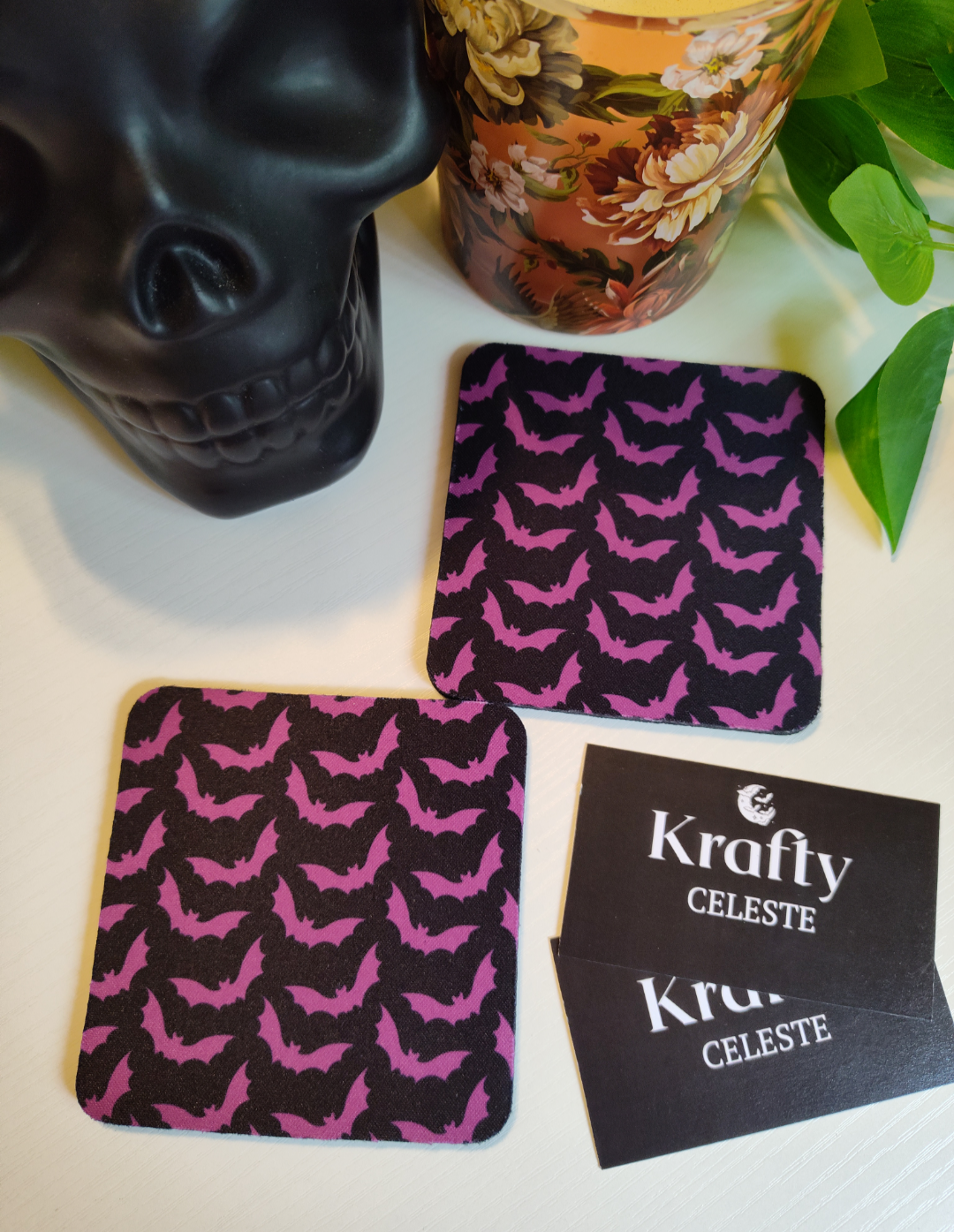 Bat Cup Coaster 🖤