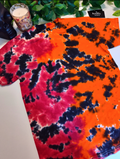 Red, Orange Black| Tie Dye T-shirt