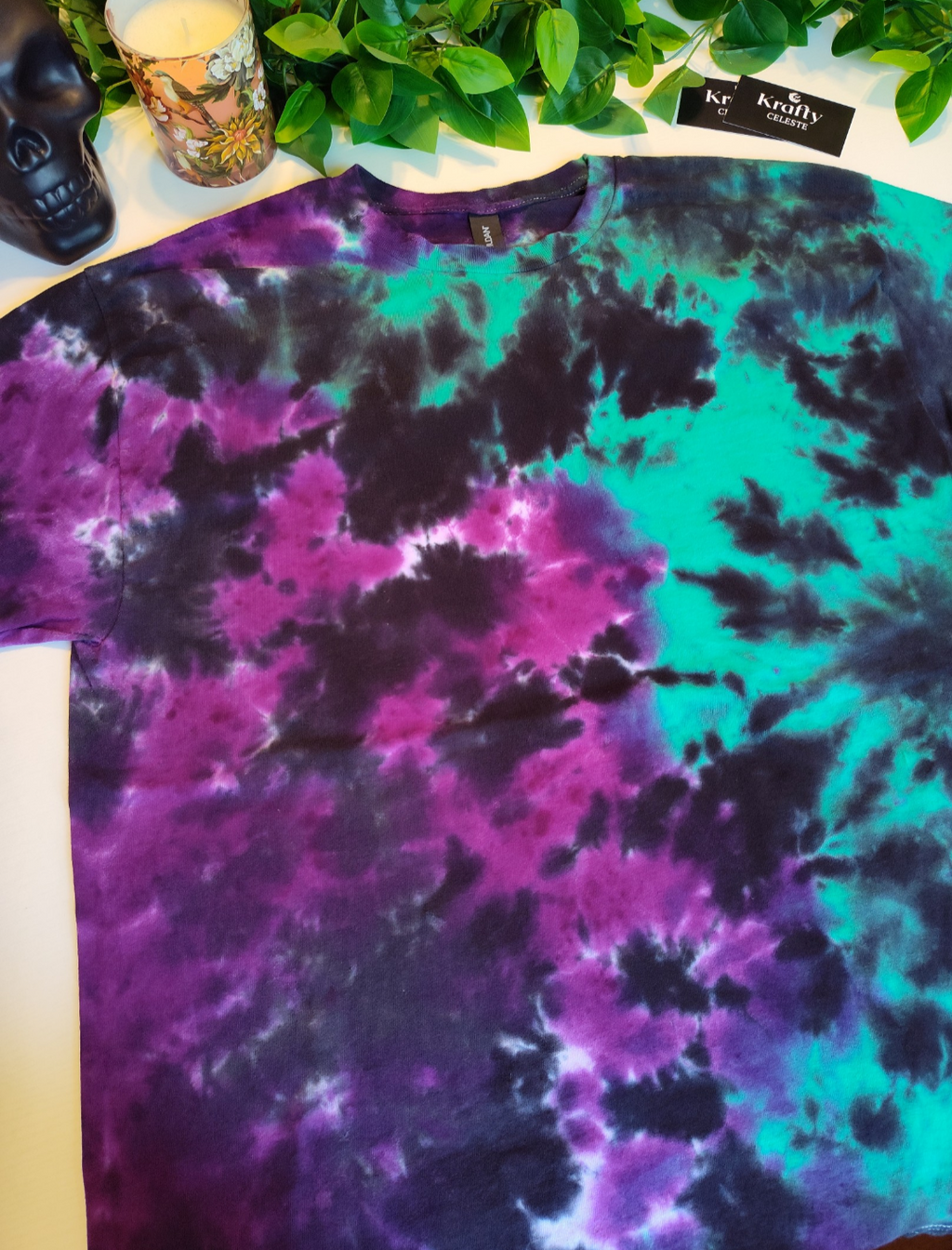 Green,Purple,Black | Tie Dye T-shirt