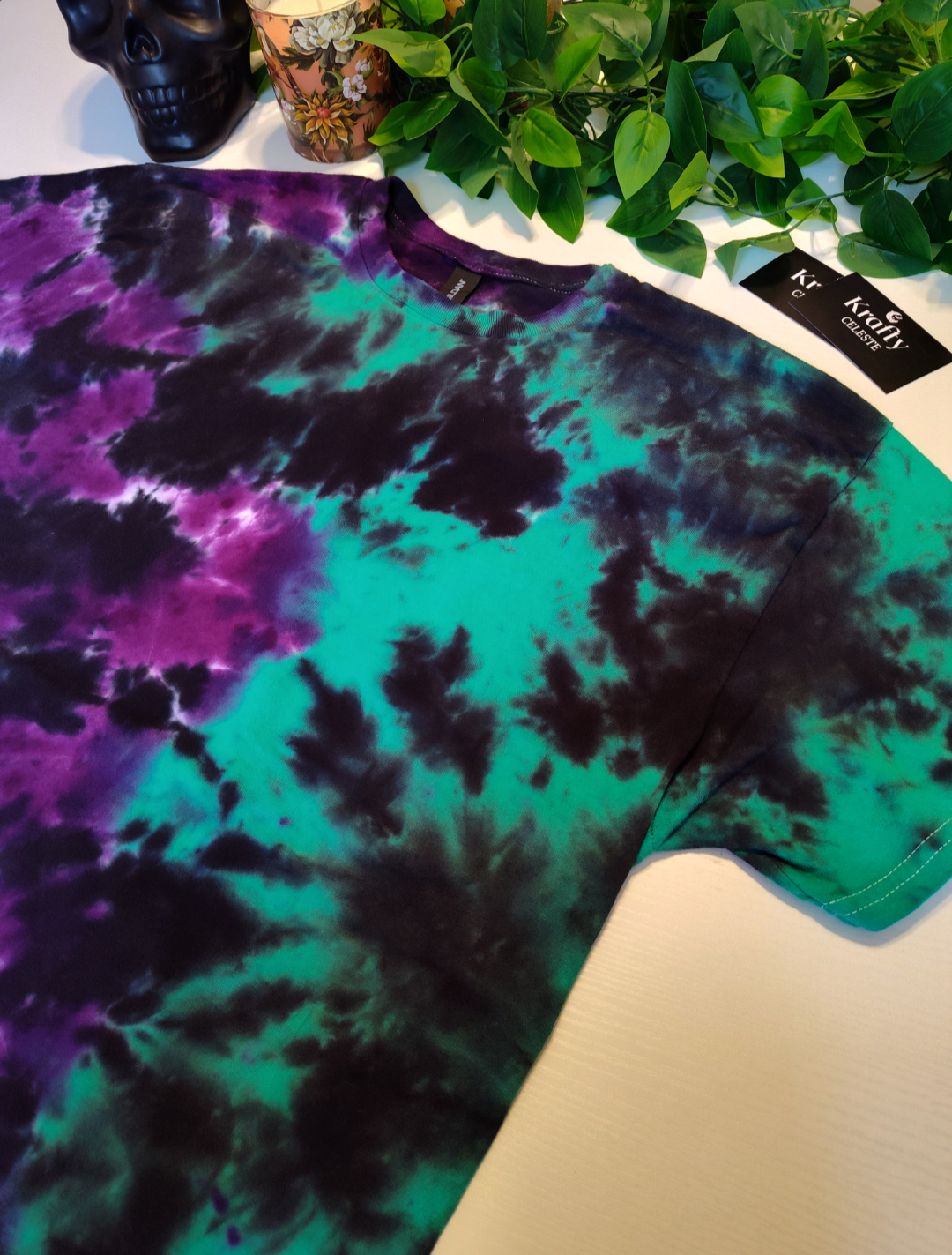 Green,Purple,Black | Tie Dye T-shirt