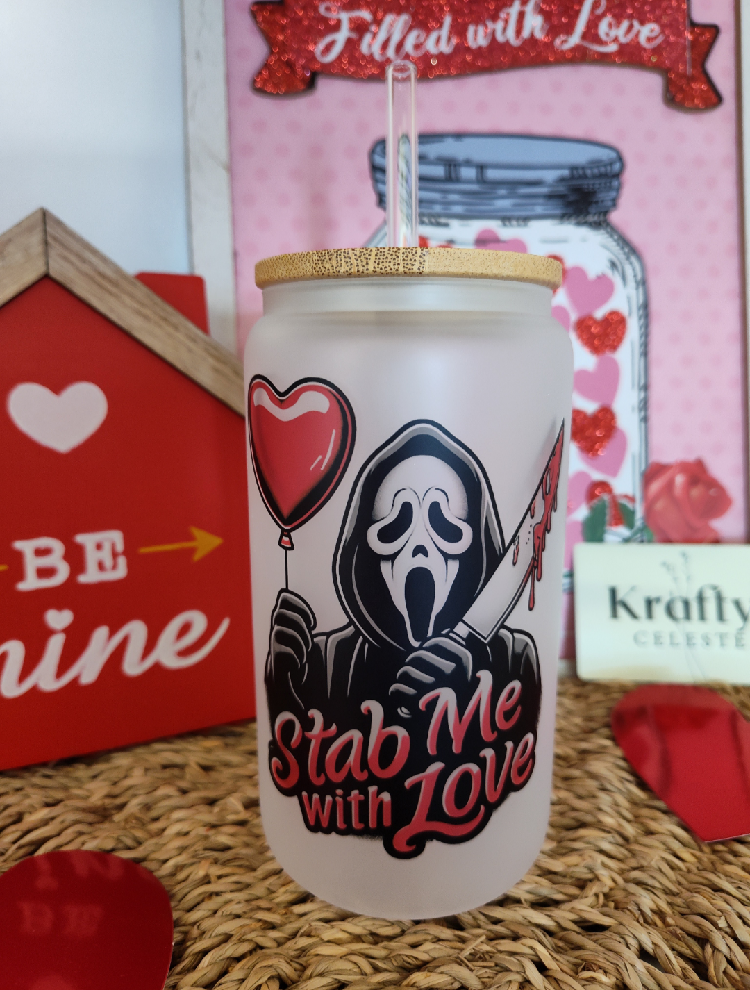 Horror 16oz Glass Cup