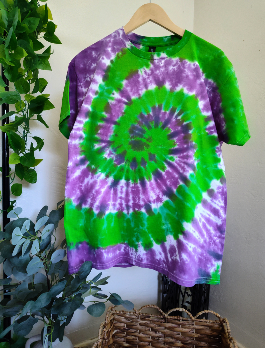 Green Apple Grape Spiral| Tie Dye Adult Unisex Tshirt
