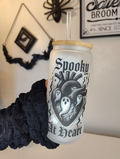 Spooky At Heart| 16oz Glass Cup