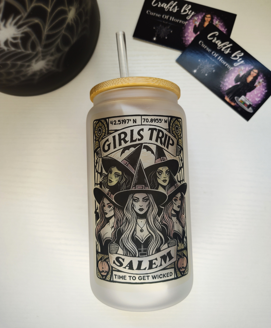 Salem Trip | 16oz Glass Cup