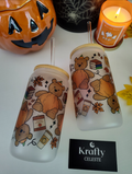 Cozy Autumn Teddy | 16oz Glass Cup