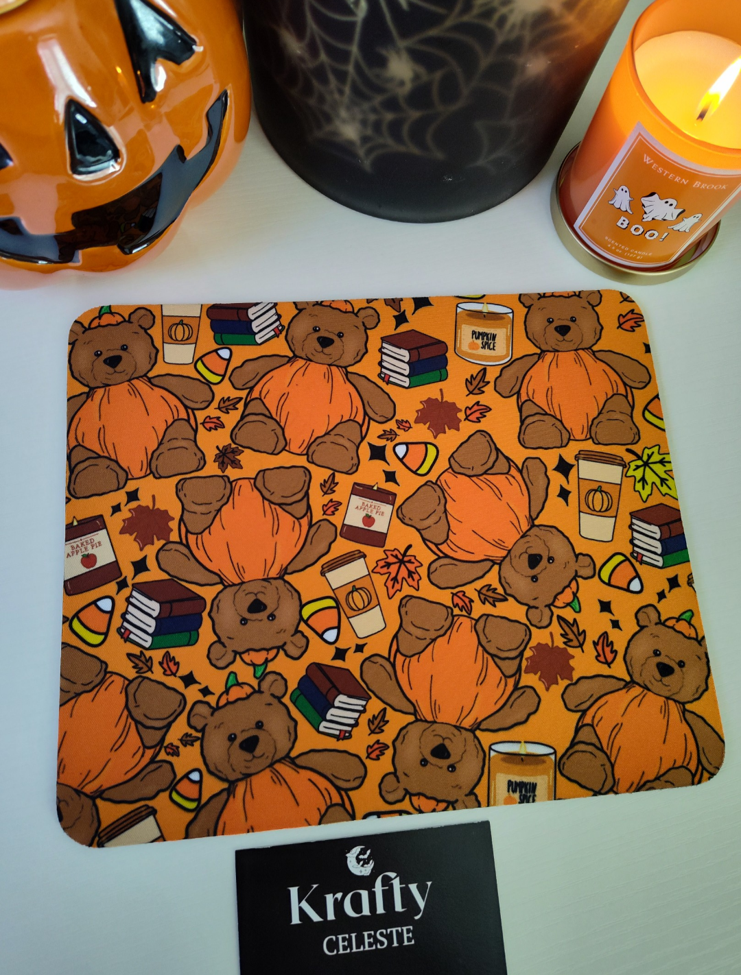 Cozy Autumn Teddy| Mouse Pad