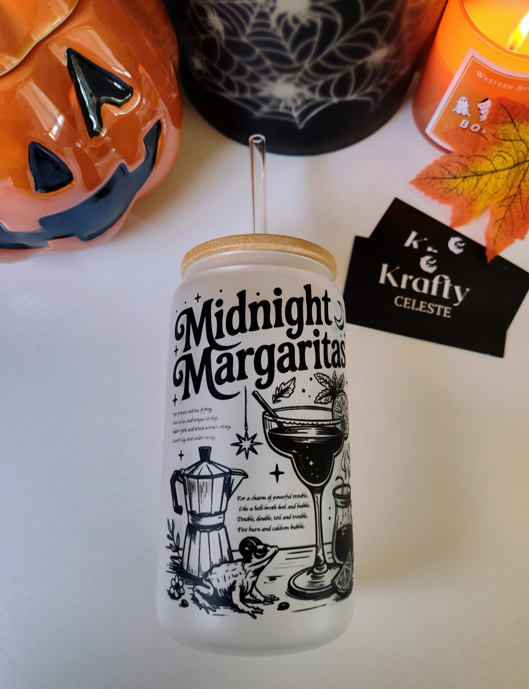 Midnight Margaritas 🍸 | 16oz Glass Cup