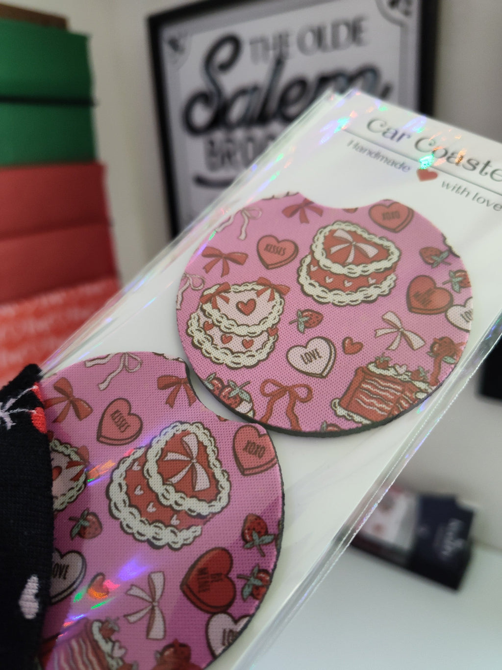 Cupid's Bakery Car Coaster