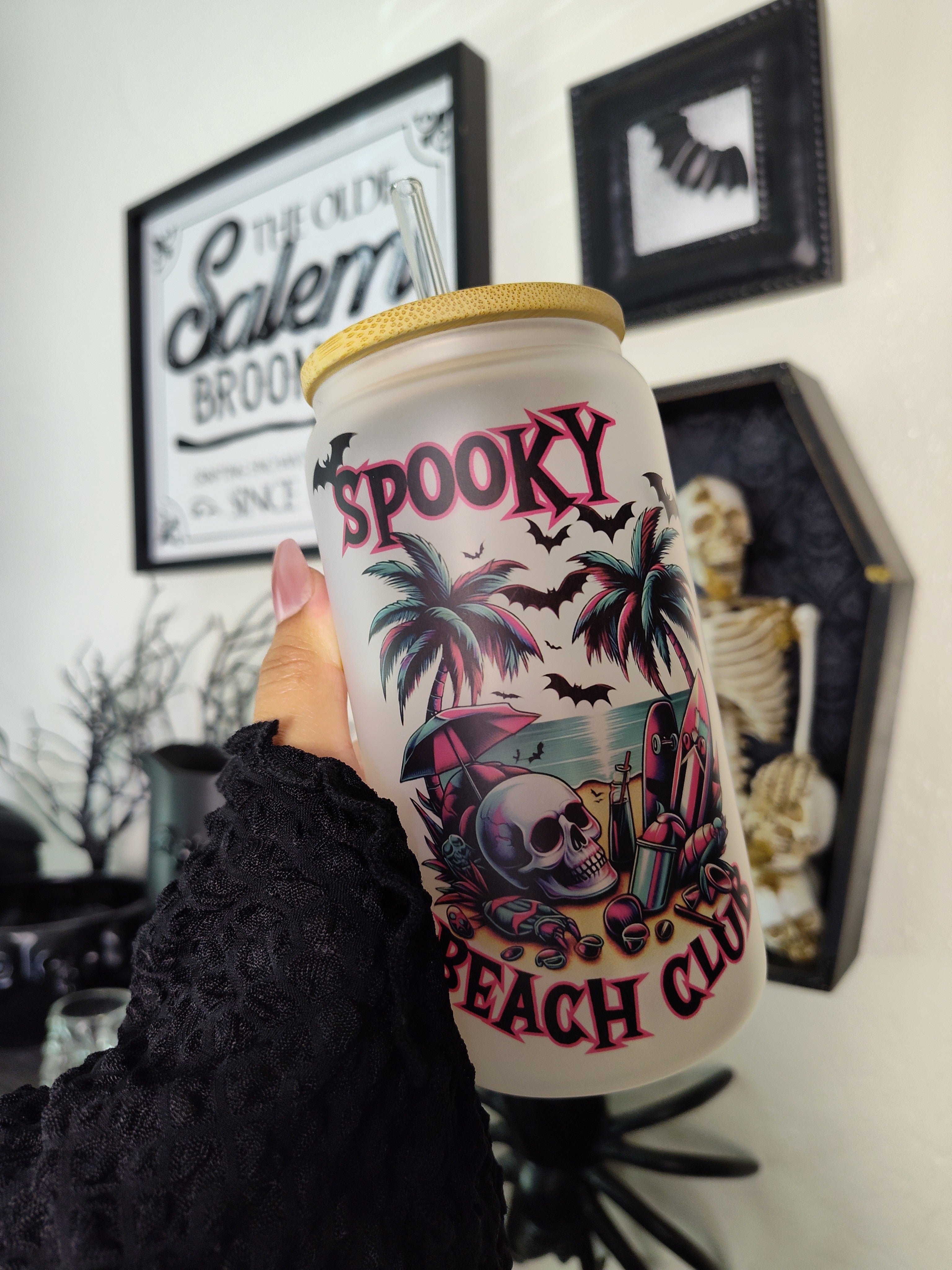 Spooky Beach Club | 16oz Glass Cup