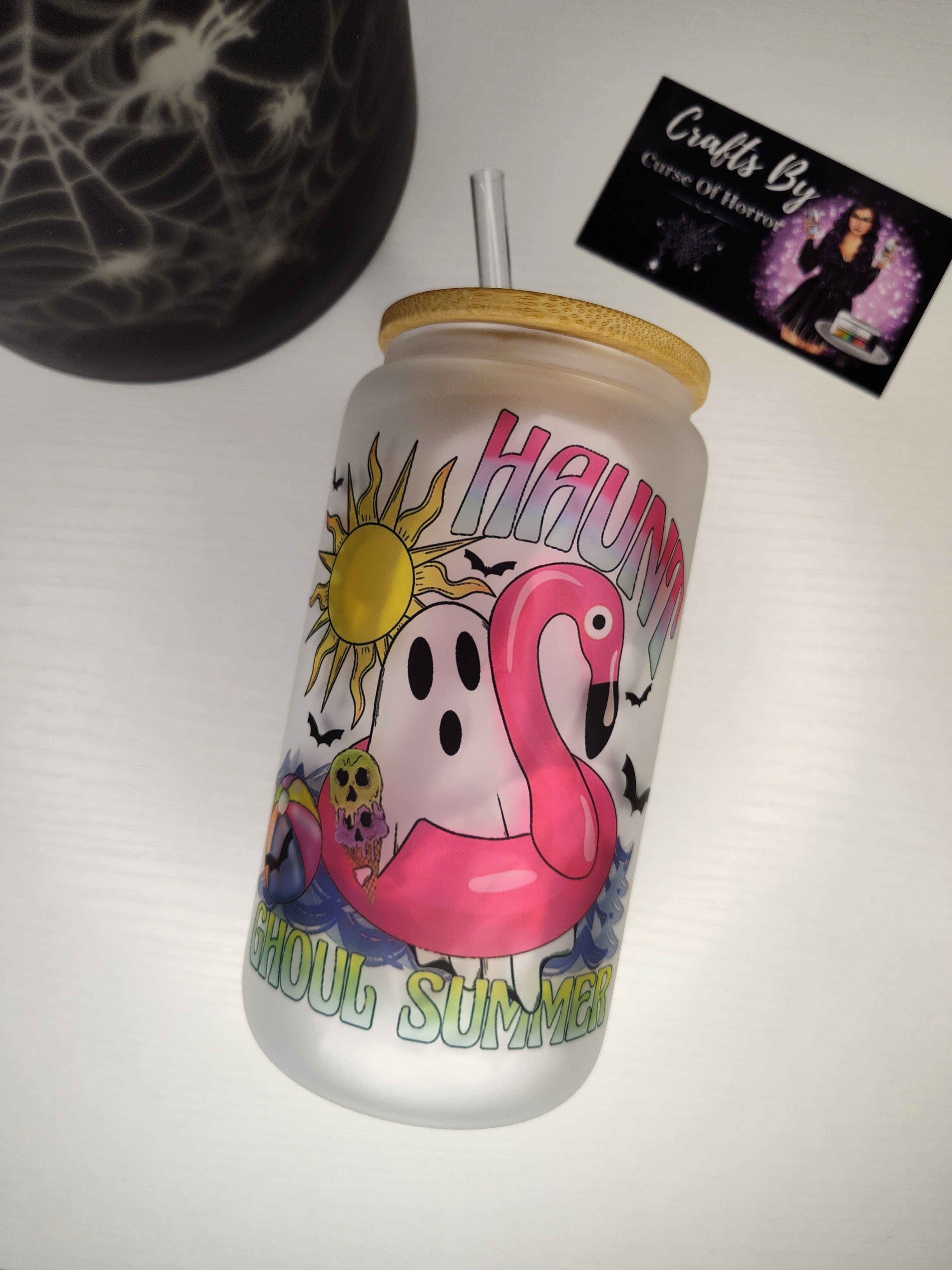 Haunt Ghoul Summer 🦩| 16oz Glass Cup