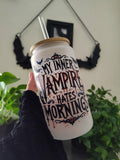 My Inner Vampire Hates Mornings | Glass Cup