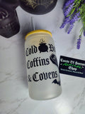 Cold Brew,Coffins&Covens⚰️ |16oz Glass Cup