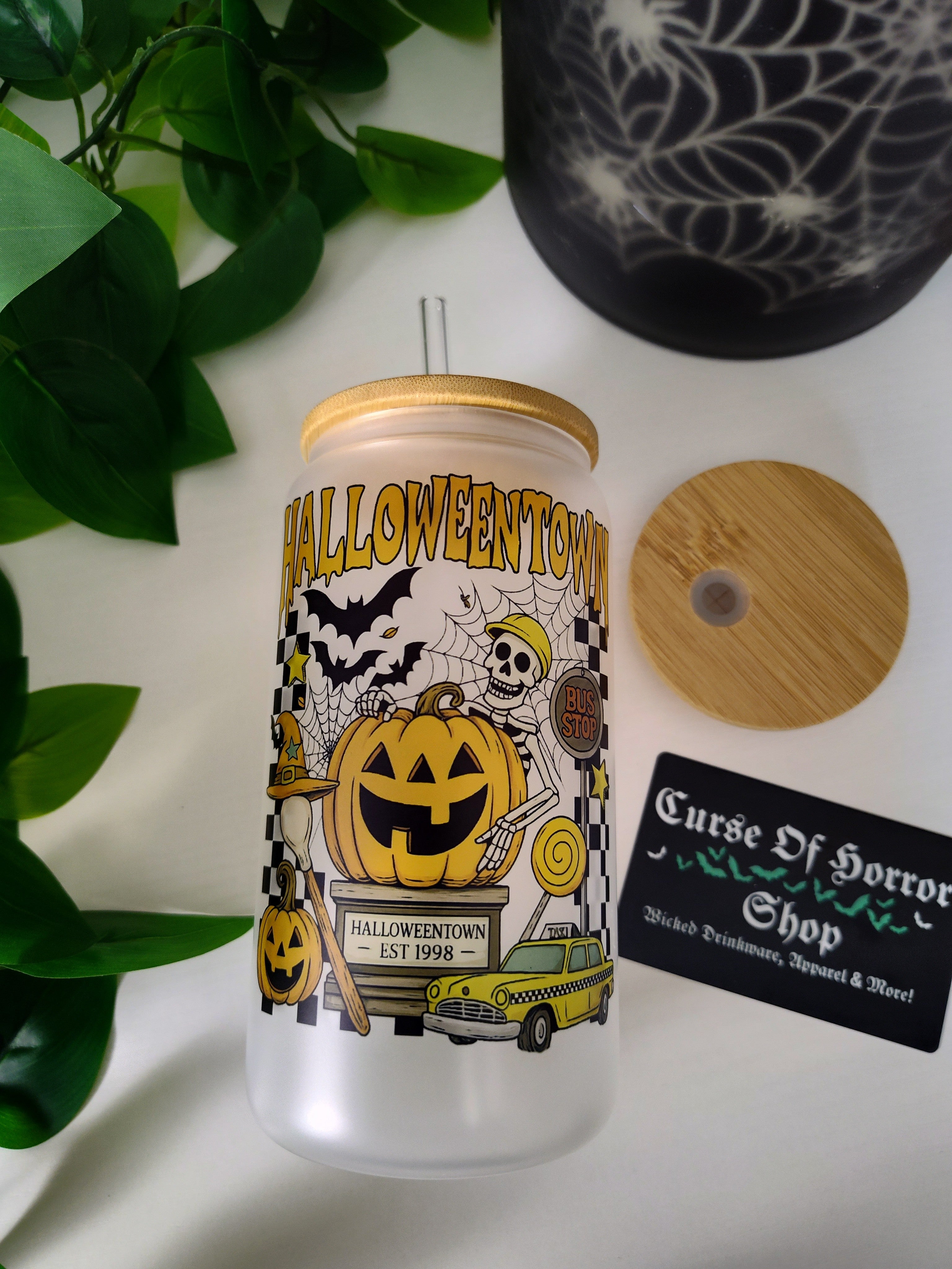 Halloween Town | 16oz Glass Cup