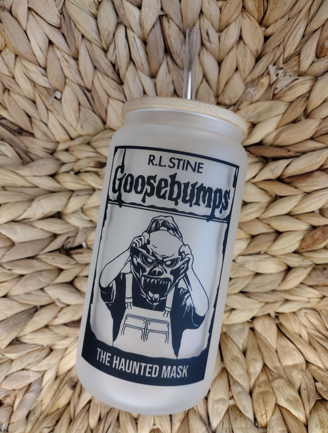 Haunted Mask | 16oz Glass Cup